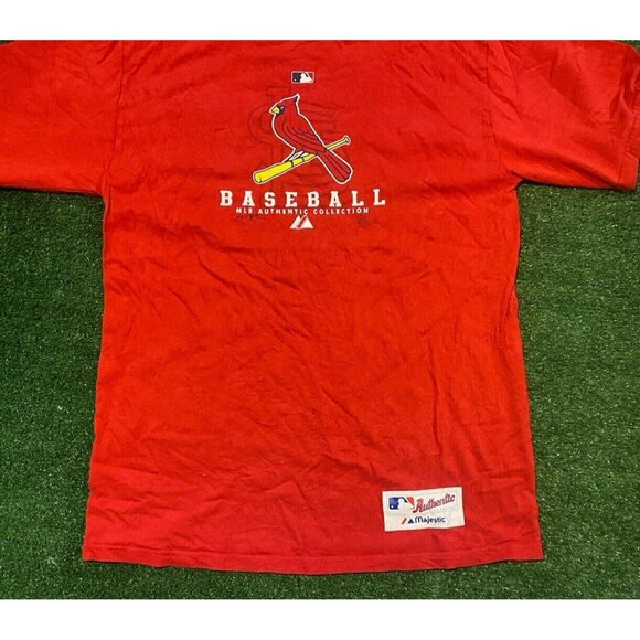 Vintage St Louis Cardinals shirt mens medium Majestic Y2K retro red unisex A1 - Picture 4 of 9
